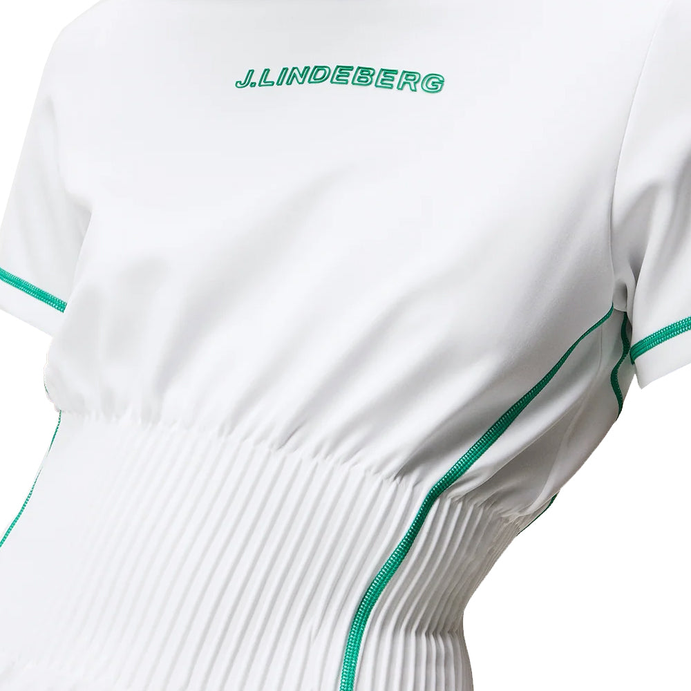 J LINDEBERG Kim Waist Banding Slim Fit T-Shirt White
