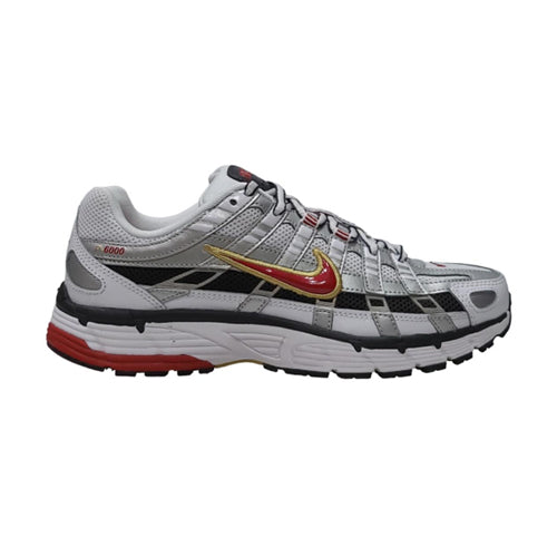 Nike P6000 Metallic Silver Red Women’s Low-Top Sneakers