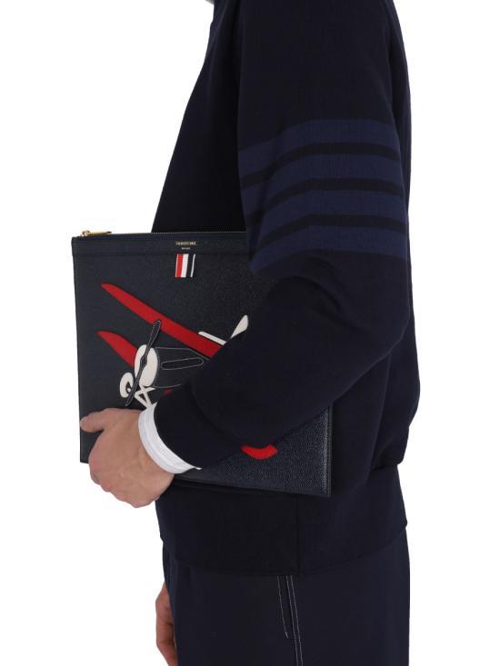 THOM BROWNE Navy Long Sleeve Sweatshirt