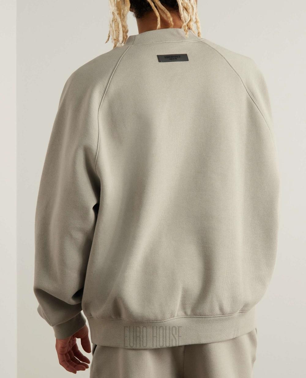 Fear of God Essentials Logo Appliqué Sweatshirt Light Gray Men