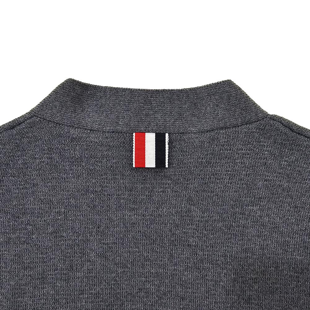 THOM BROWNE Women’s Classic Milano Stitch Wool Cardigan Gray