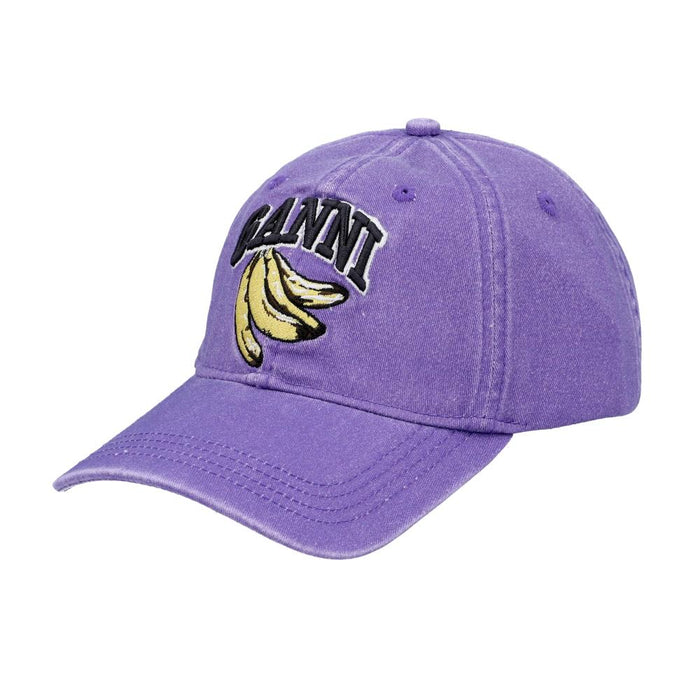 GANNI Banana Logo Vintage Washed Cap B3020105 ZZJ
