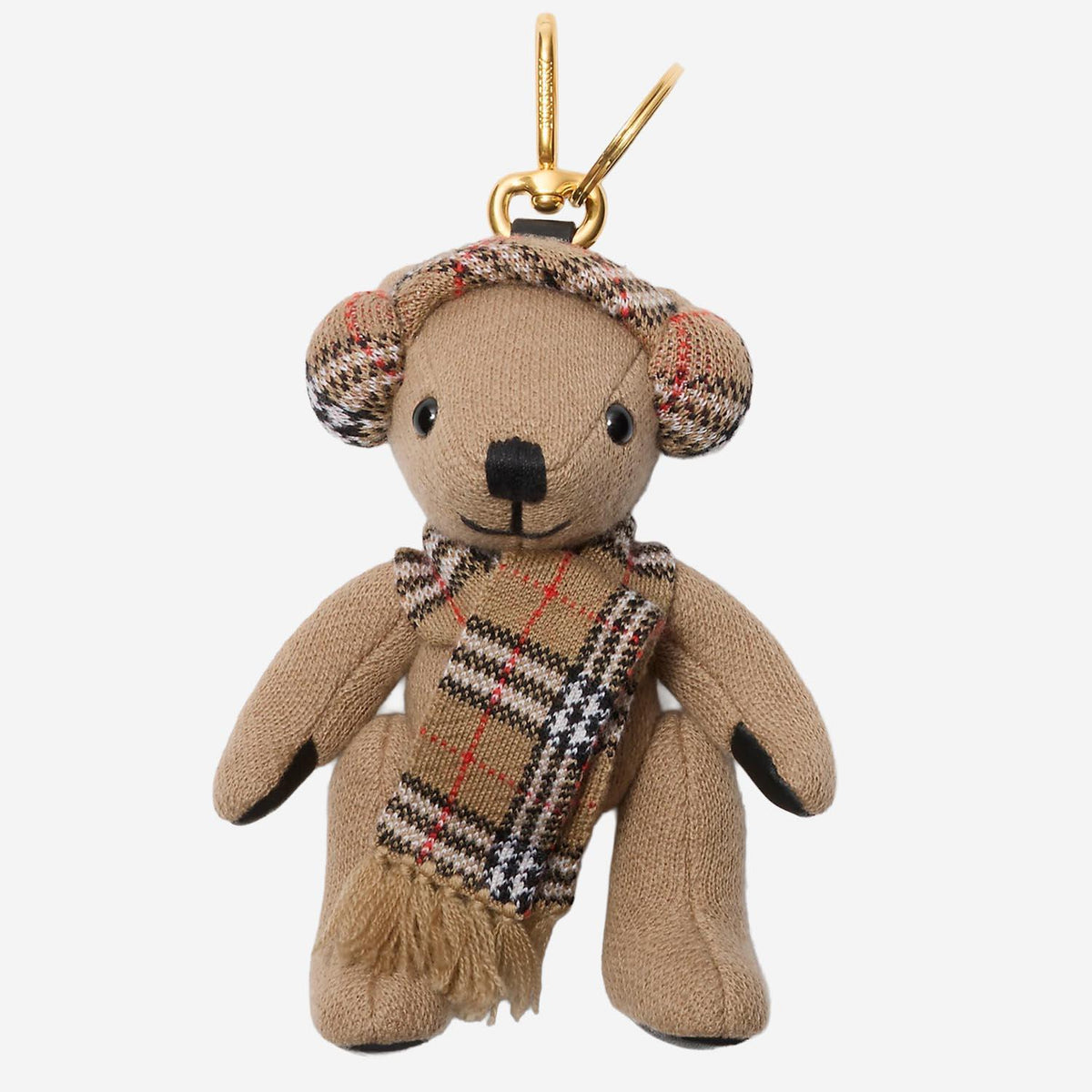 BURBERRY Sand Leather Keyring Accessory