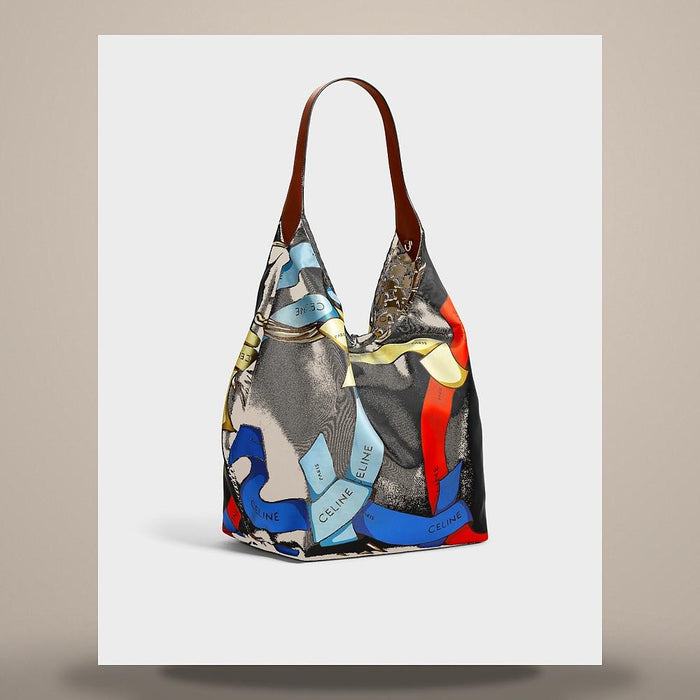 CELINE Small Triomphe Flap Wallet Shiny Calfskin Powder Blue