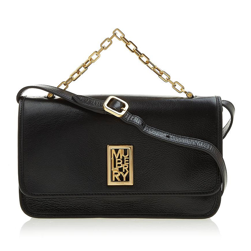 Mulberry Sadie Rectangle Leather Shoulder Bag Black