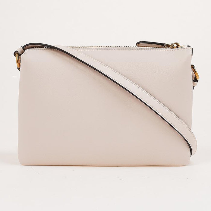Ferragamo Gancini Leather Shoulder Bag for Women 21 3000 BONE 0760020
