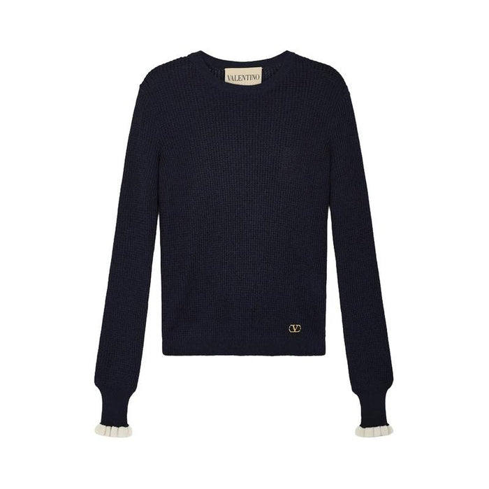 VALENTINO Net Knit Round Neck Sweater for Women
