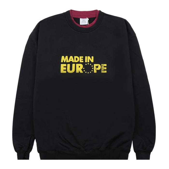 Vetements Black Bordeaux Double Neck Sweatshirt for Men