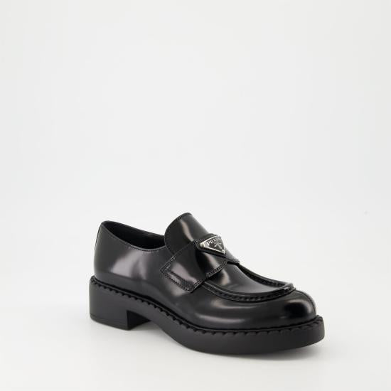 PRADA Black Leather Loafers 1D246M ULS F0002FG050