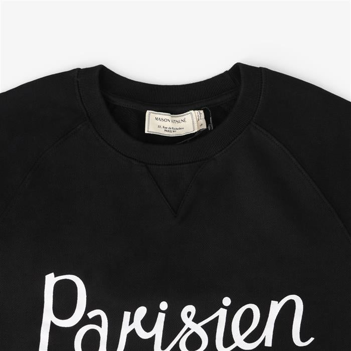 Maison Kitsune Parisien Vintage Unisex Sweatshirt Black