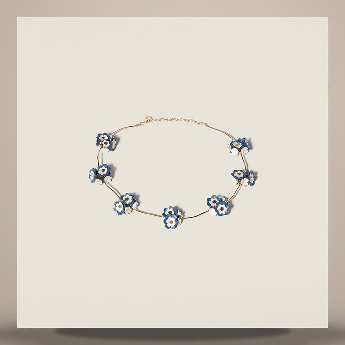 Miu Miu Metal and Leather Pendant Necklace 5IC303 2IHE F0F2A
