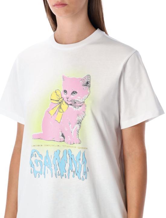 GANNI White Short Sleeve T-Shirt T43393575 151