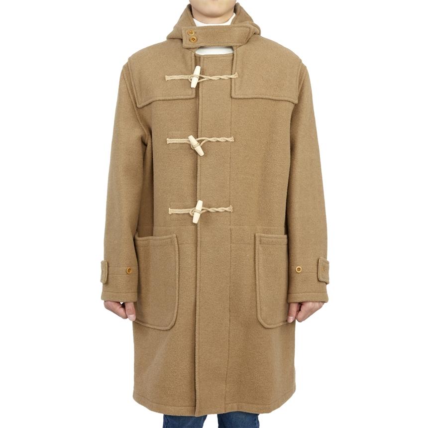 GLOVERALL Monty Hooded Duffel Coat Camel Men's Wool