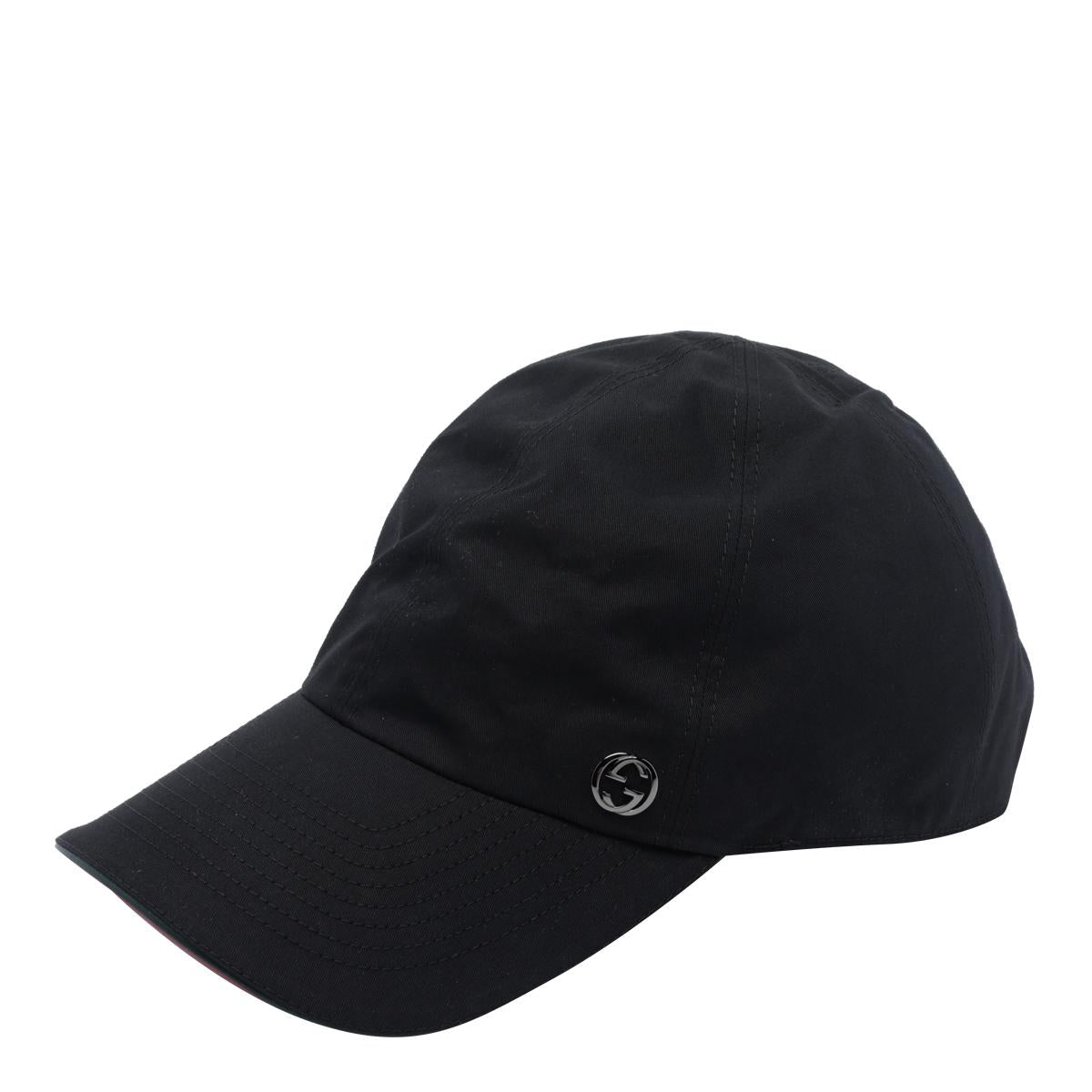 GUCCI Black Cotton Baseball Cap