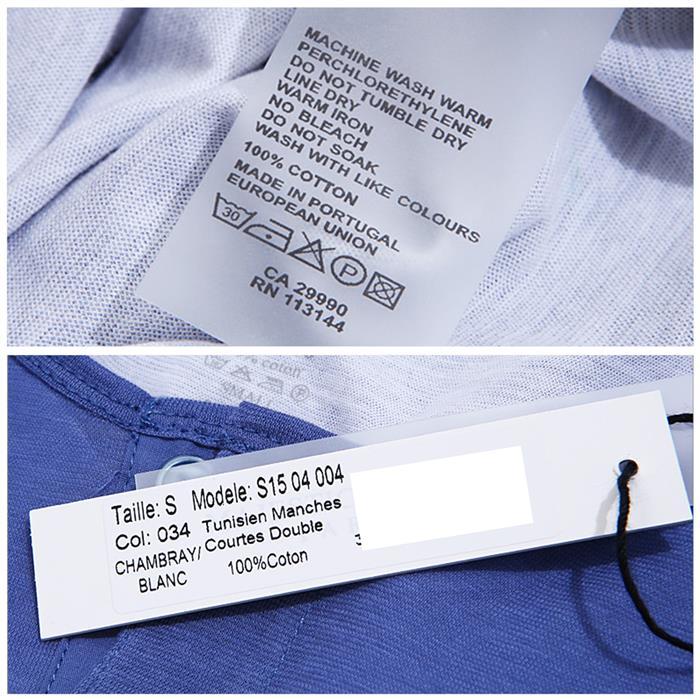 MAJESTIC Layered Henley Neck T-Shirt for Men 15S 04 004 034