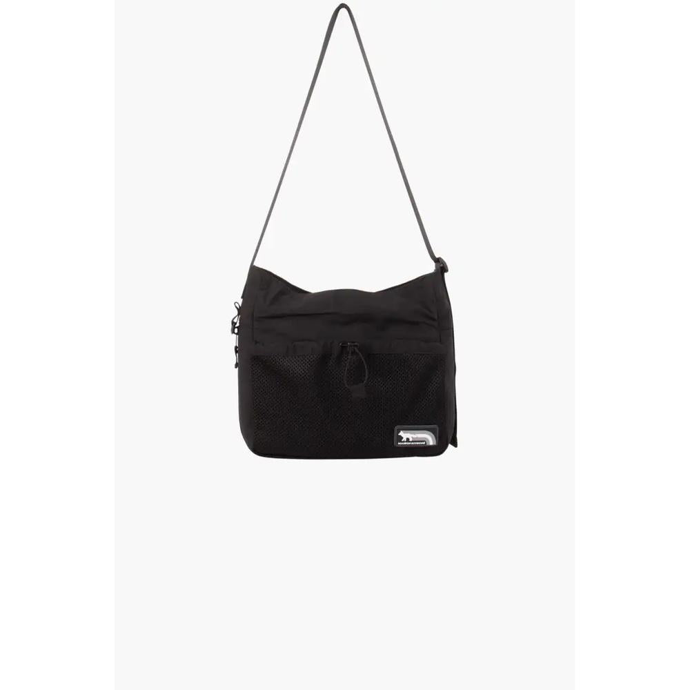Maison Kitsune Flash Fox Messenger Bag Black Crossbody
