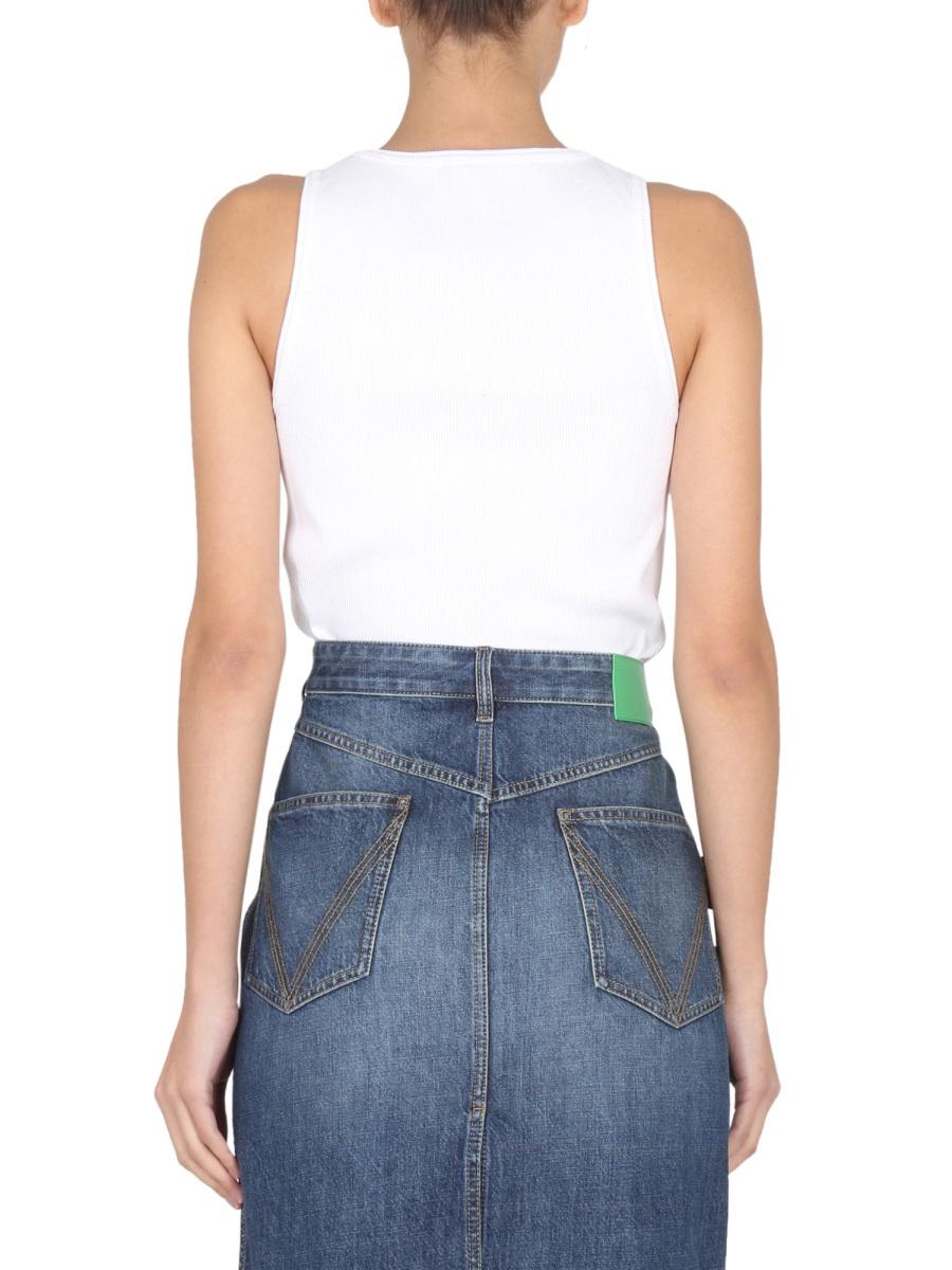 Bottega Veneta Sleeveless Cotton T-Shirt White Women’s