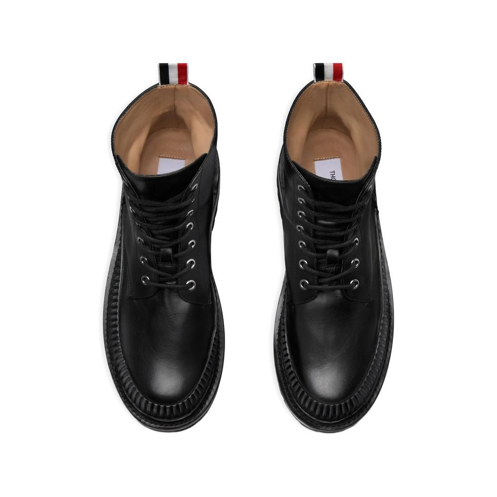 THOM BROWNE Black Vitello Calf All-Terrain Women’s Ankle Boots
