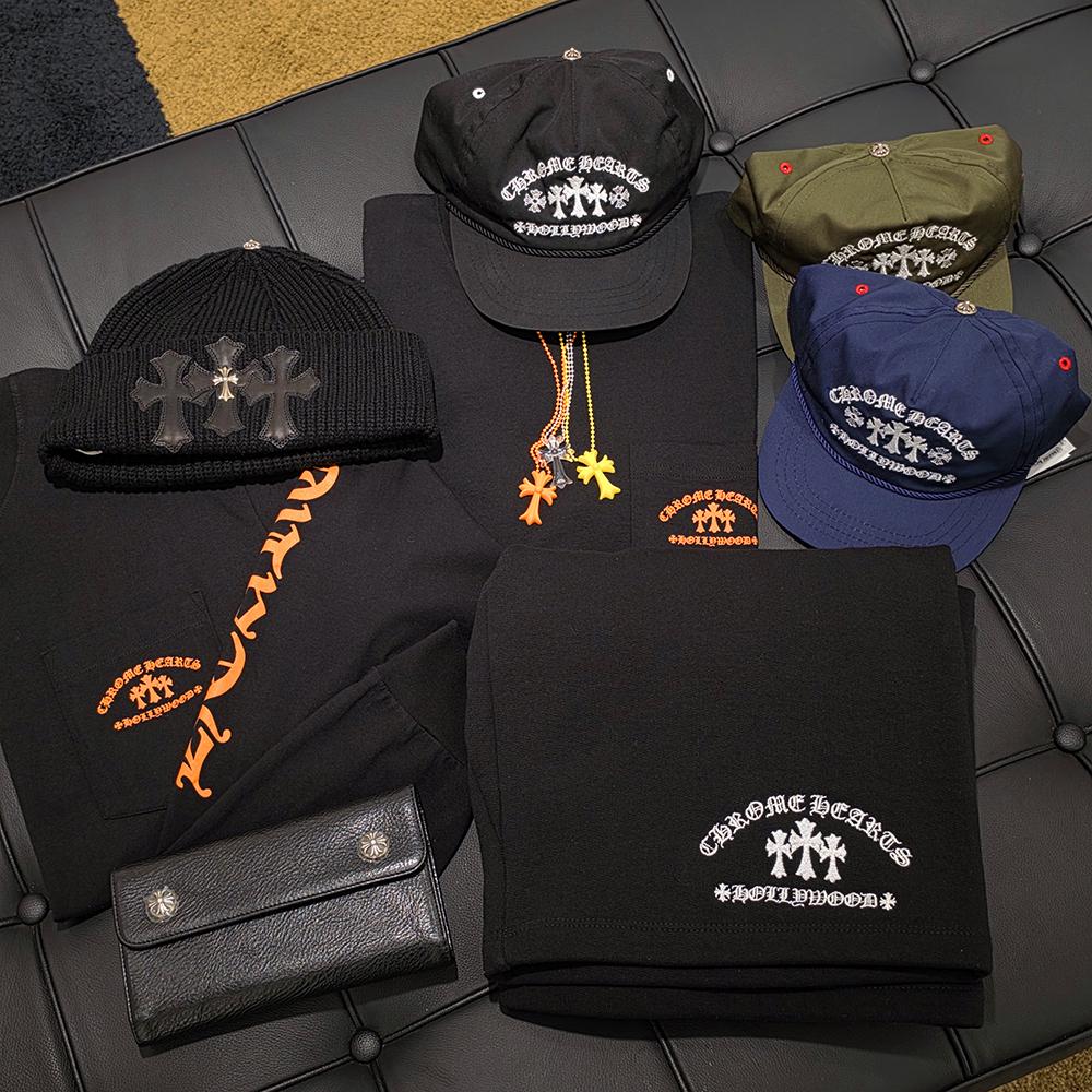 Chrome Hearts Cemetery Black Orange Long Sleeve T-Shirt