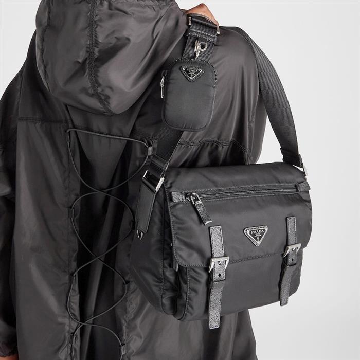 PRADA Re-Nylon Shoulder Bag Black