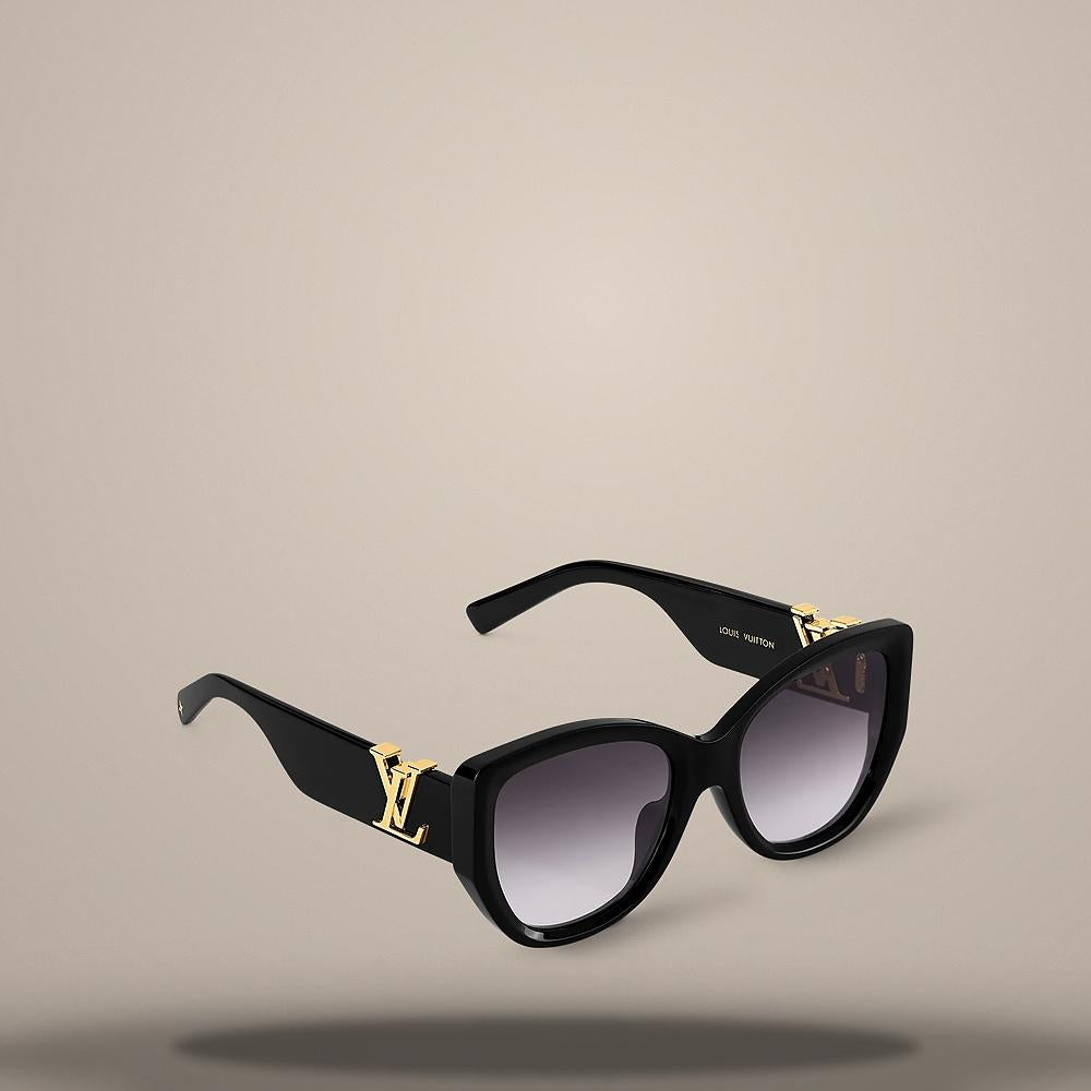 Louis Vuitton Men's Black Acetate Frame Cat Eye Sunglasses