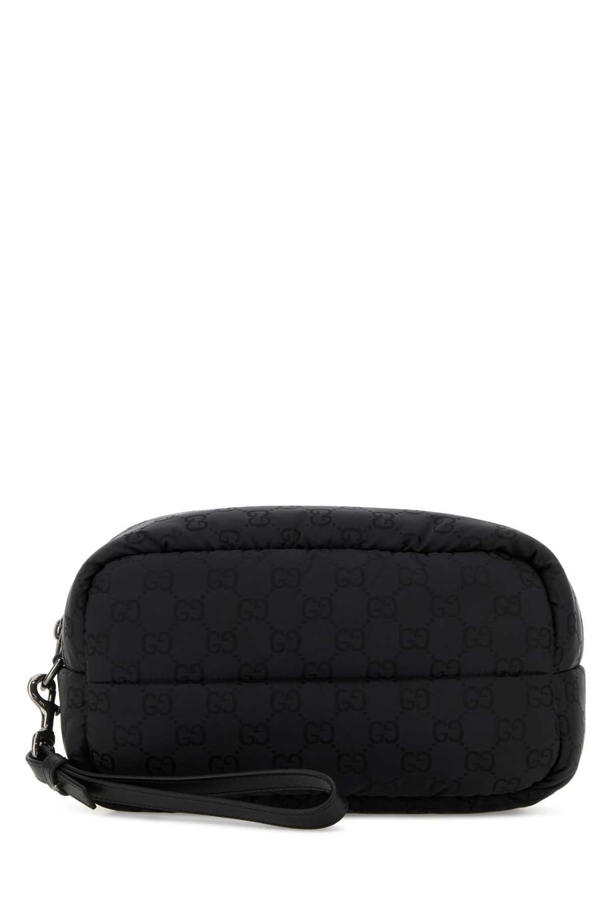 GUCCI Black Leather Clutch Bag