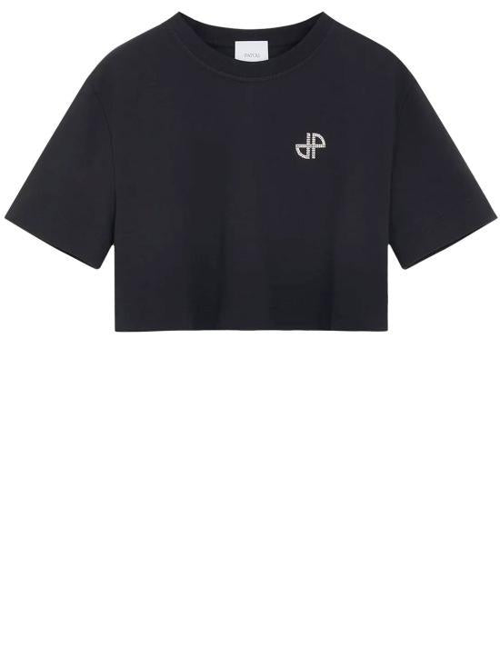 PATOU Short Sleeve T-Shirt Women’s JE1169990999B BLACK DOM