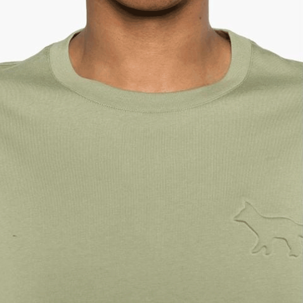 Maison Kitsune Embossed Fox Short Sleeve T-Shirt OM00116 KJ7016