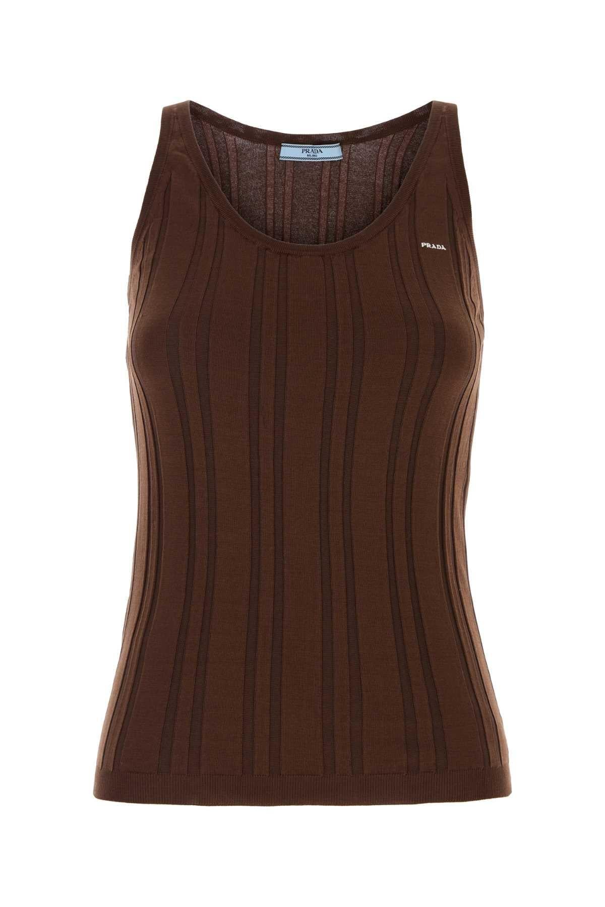 PRADA White Sleeveless Shirt