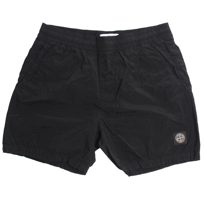 STONE ISLAND Nylon Metal Swim Shorts Black Men's