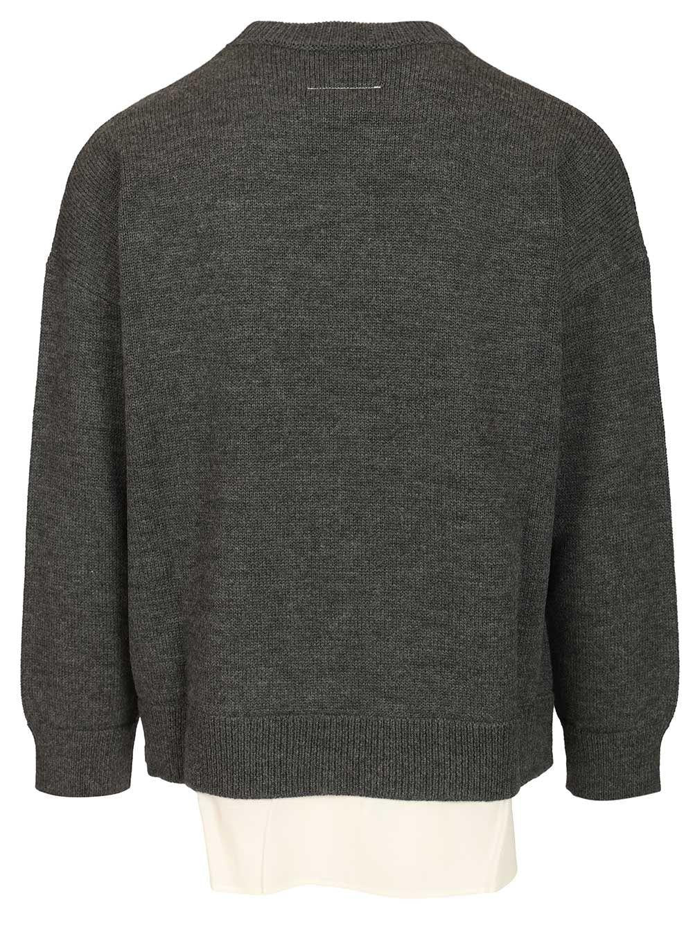 Maison Margiela Black Cotton Crewneck Sweatshirt for Men