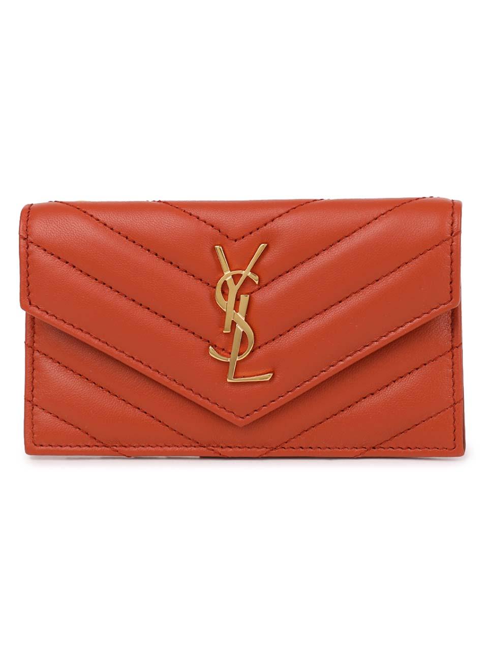 Saint Laurent Lambskin Cassandre Fragments Flap Card Case Card 612808 AAA44 7993
