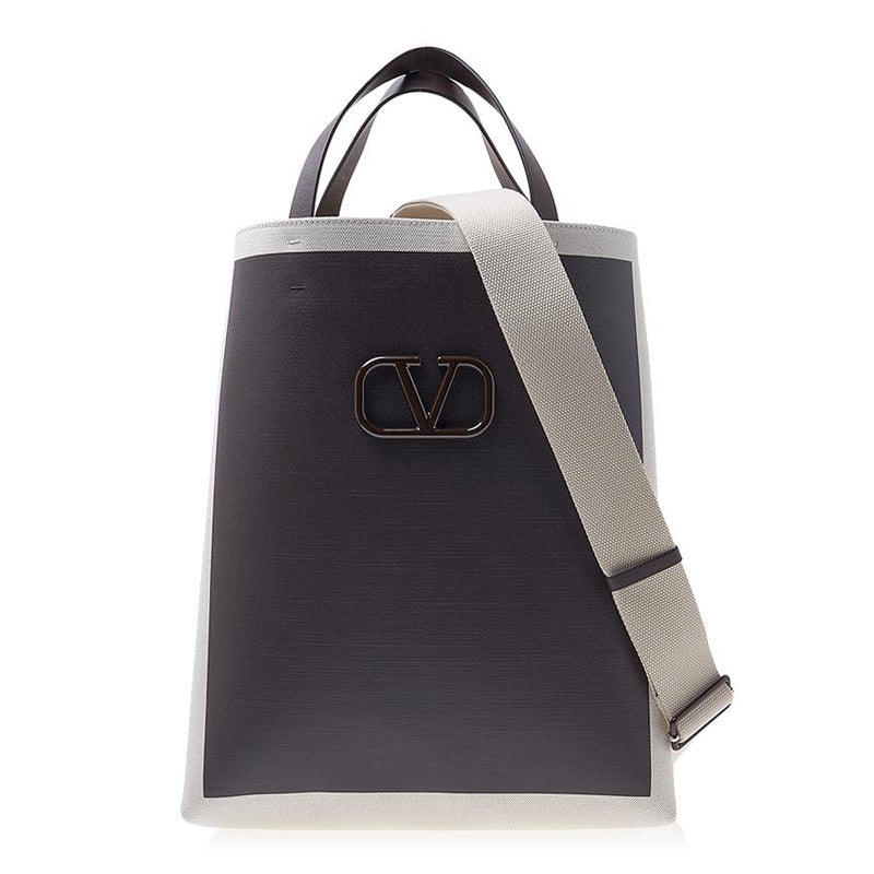VALENTINO Garavani VLogo Signature Leather Tote Bag Black