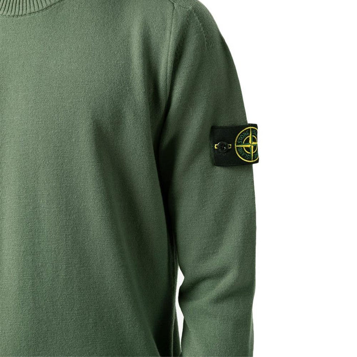 STONE ISLAND Wappen Patch Knit Sweater Khaki 7515508A1 V0055