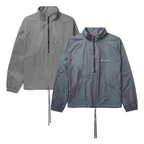 Fear of God nylon reflective anorak jacket gray silver