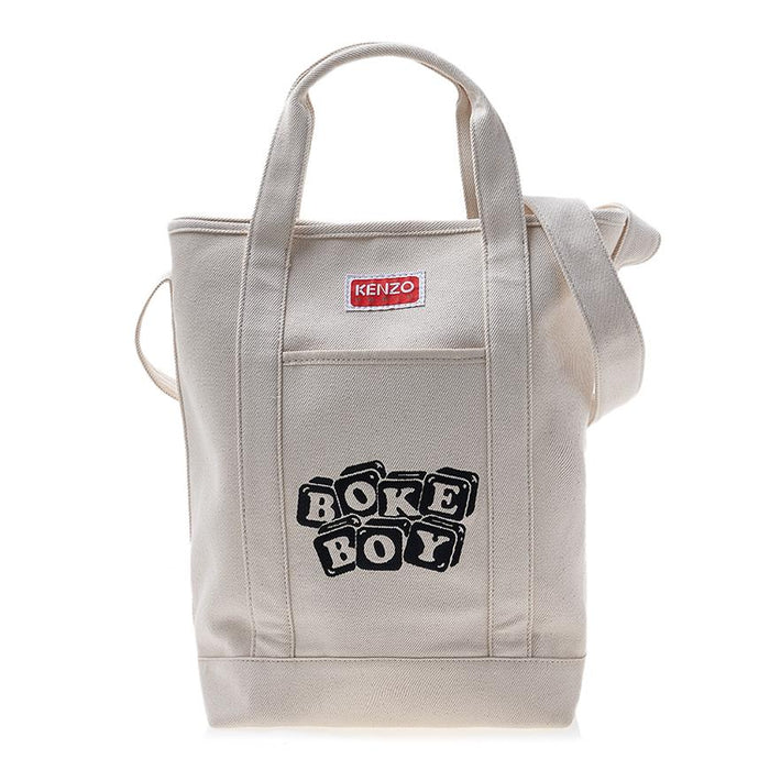 KENZO Colorblock Cotton Tote Bag for Women