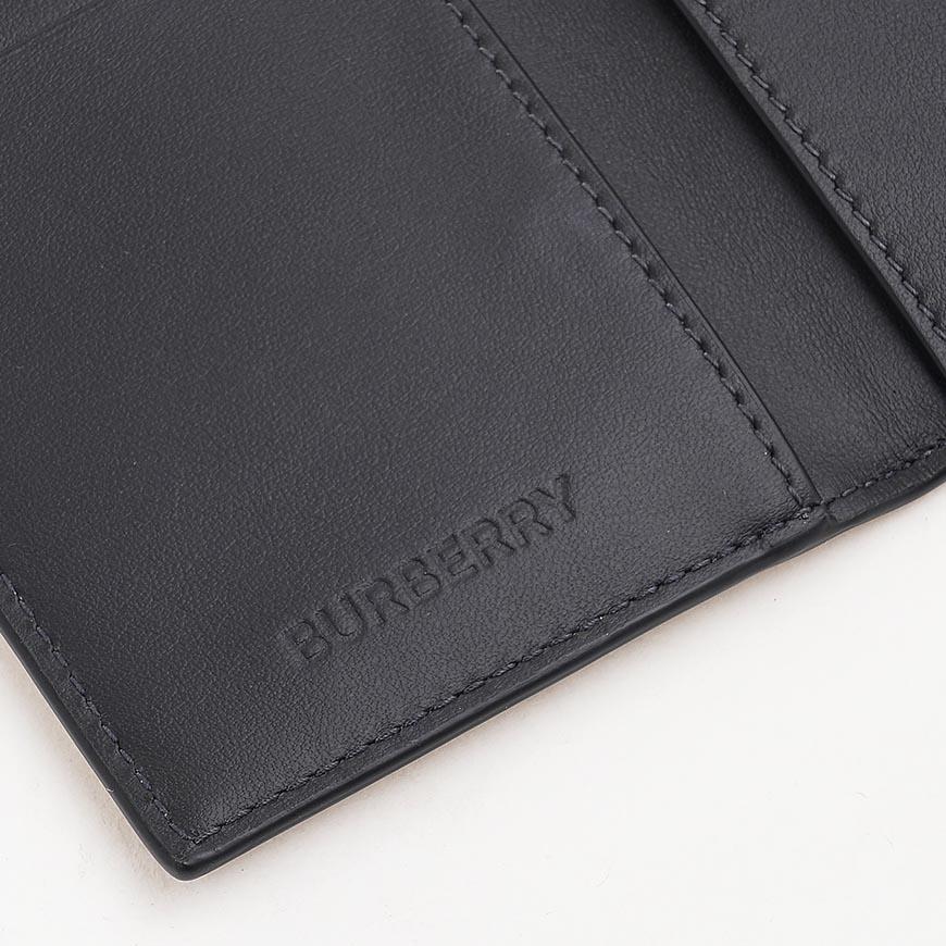 BURBERRY Men’s Check Folding Card Holder Wallet