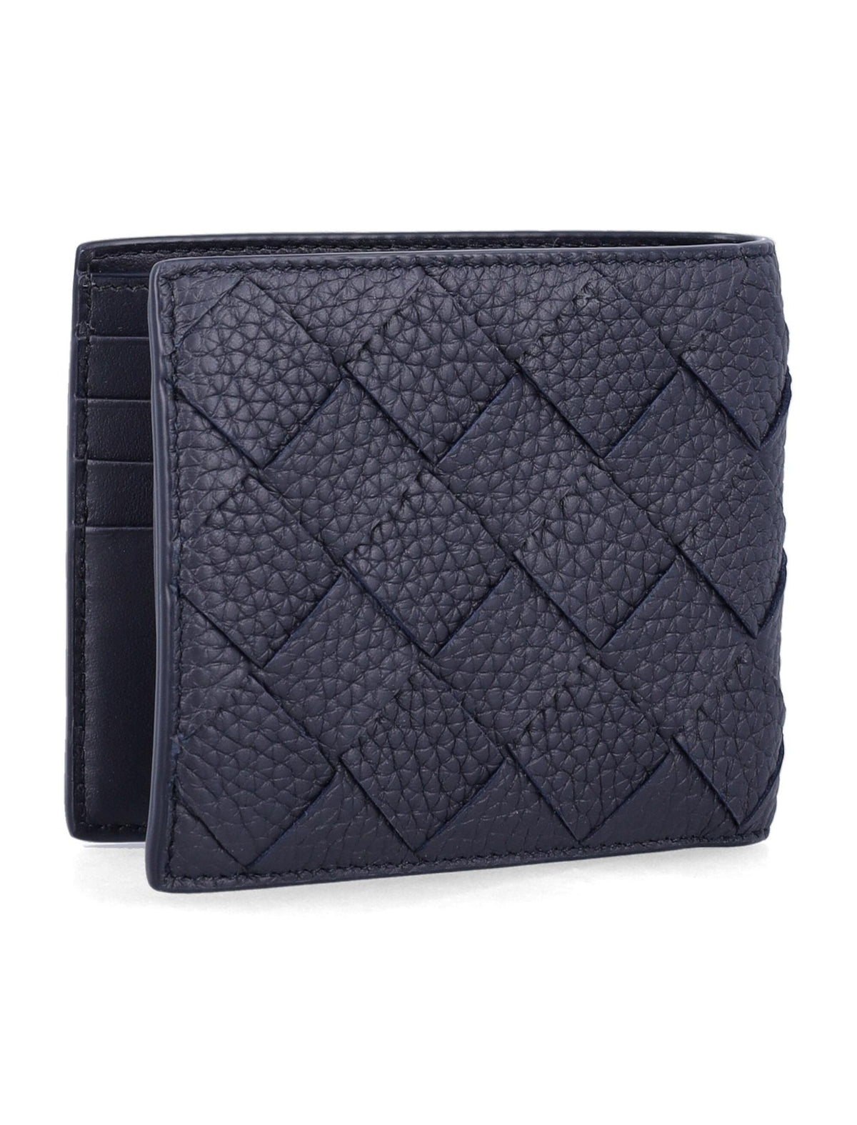 Bottega Veneta Black Intrecciato Leather Bifold Wallet