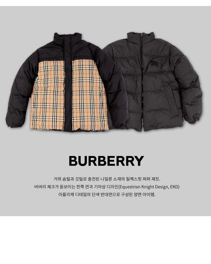 BURBERRY Reversible Check Down Jacket