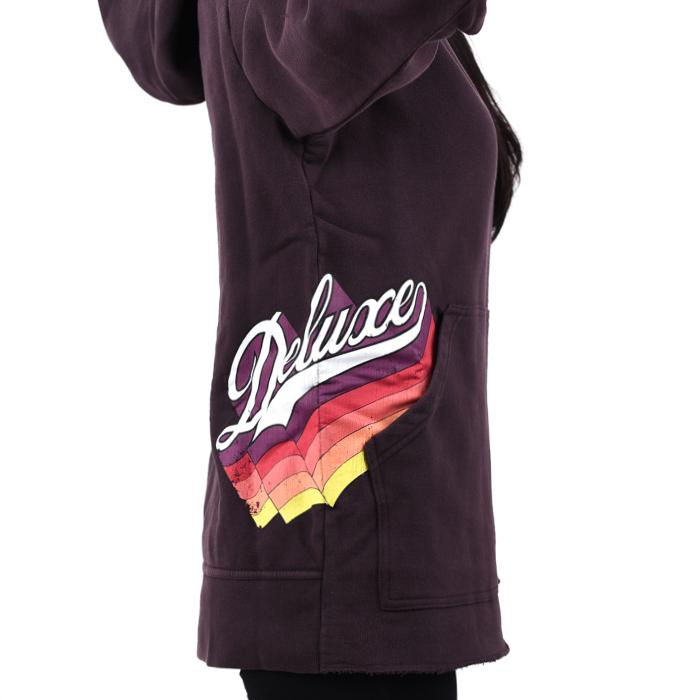GOLDEN GOOSE Women’s Burgundy Rainbow Graphic Oversized Hoodie Sweatshirt