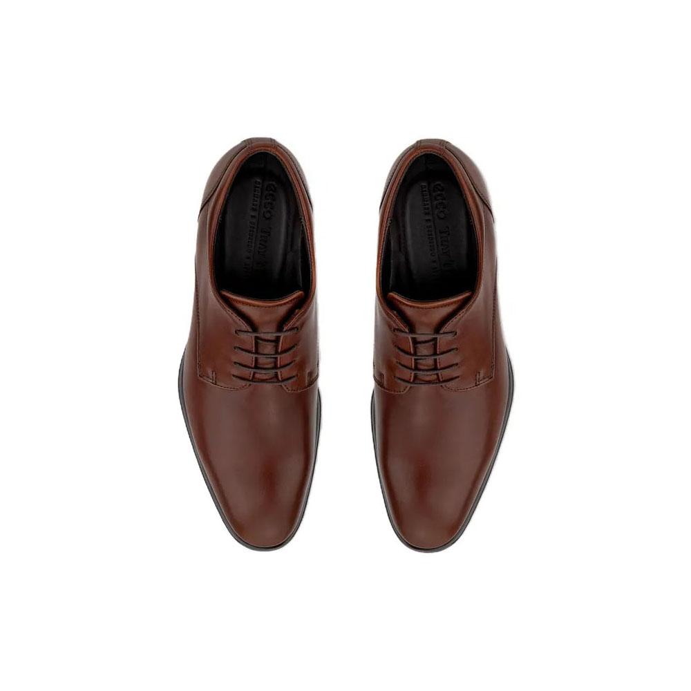 ecco Citytray Brown Leather Oxford Dress Shoes for Men 512734 01053