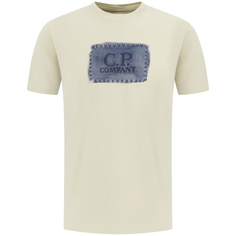 CP Company Logo Short Sleeve T-Shirt Men White Cotton