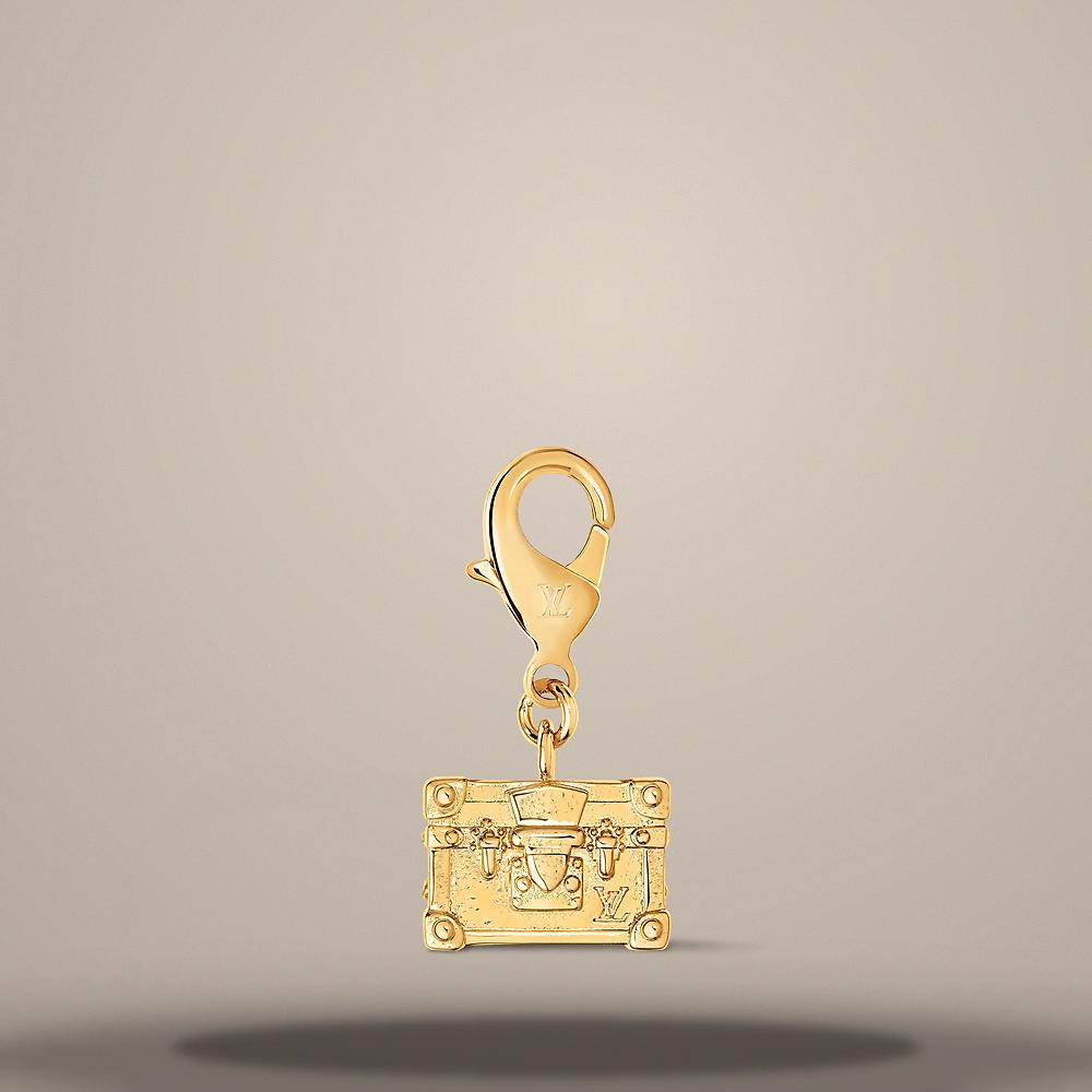Louis Vuitton Gold-Tone LV Charm Metal Key Ring Accessory M03949