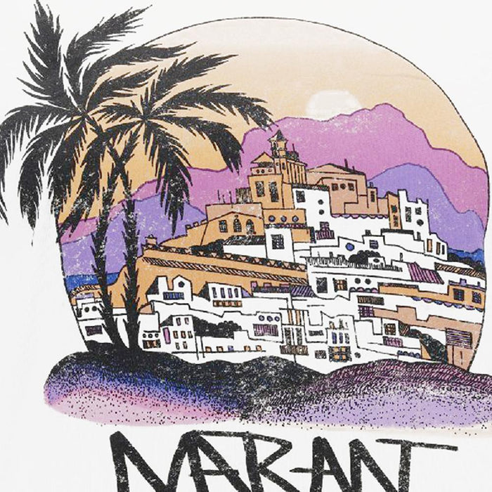 Isabel Marant Zewel Print White Cotton T-Shirt