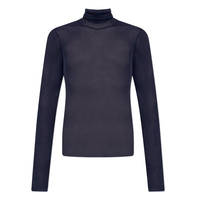 AMI Men’s Ribbed Turtleneck Sweater Navy HTS301 JE0022 430 STK