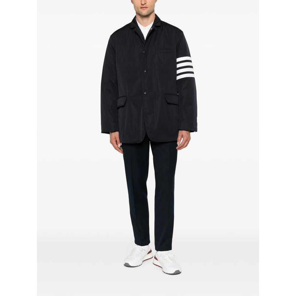 THOM BROWNE Down Puffer Bomber Jacket Navy Men