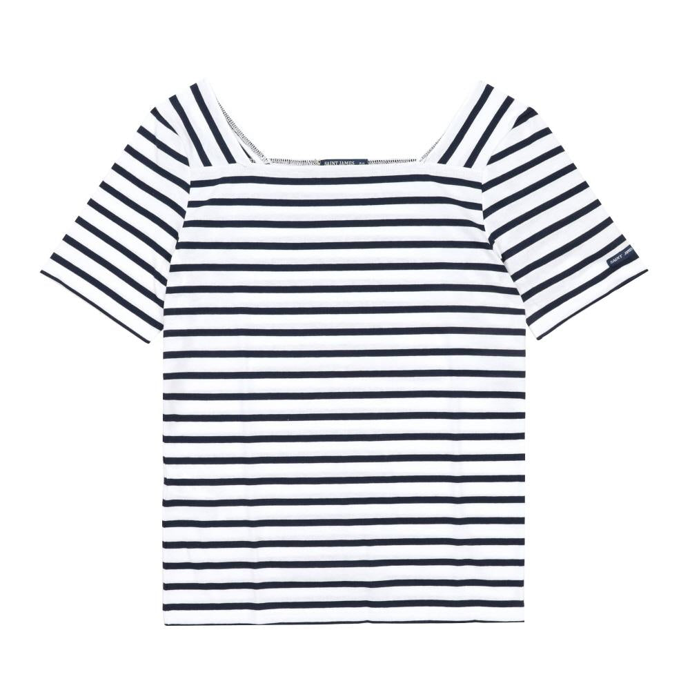 Saint James Women’s Short Sleeve T-Shirt 8952 NEIGE MARINE