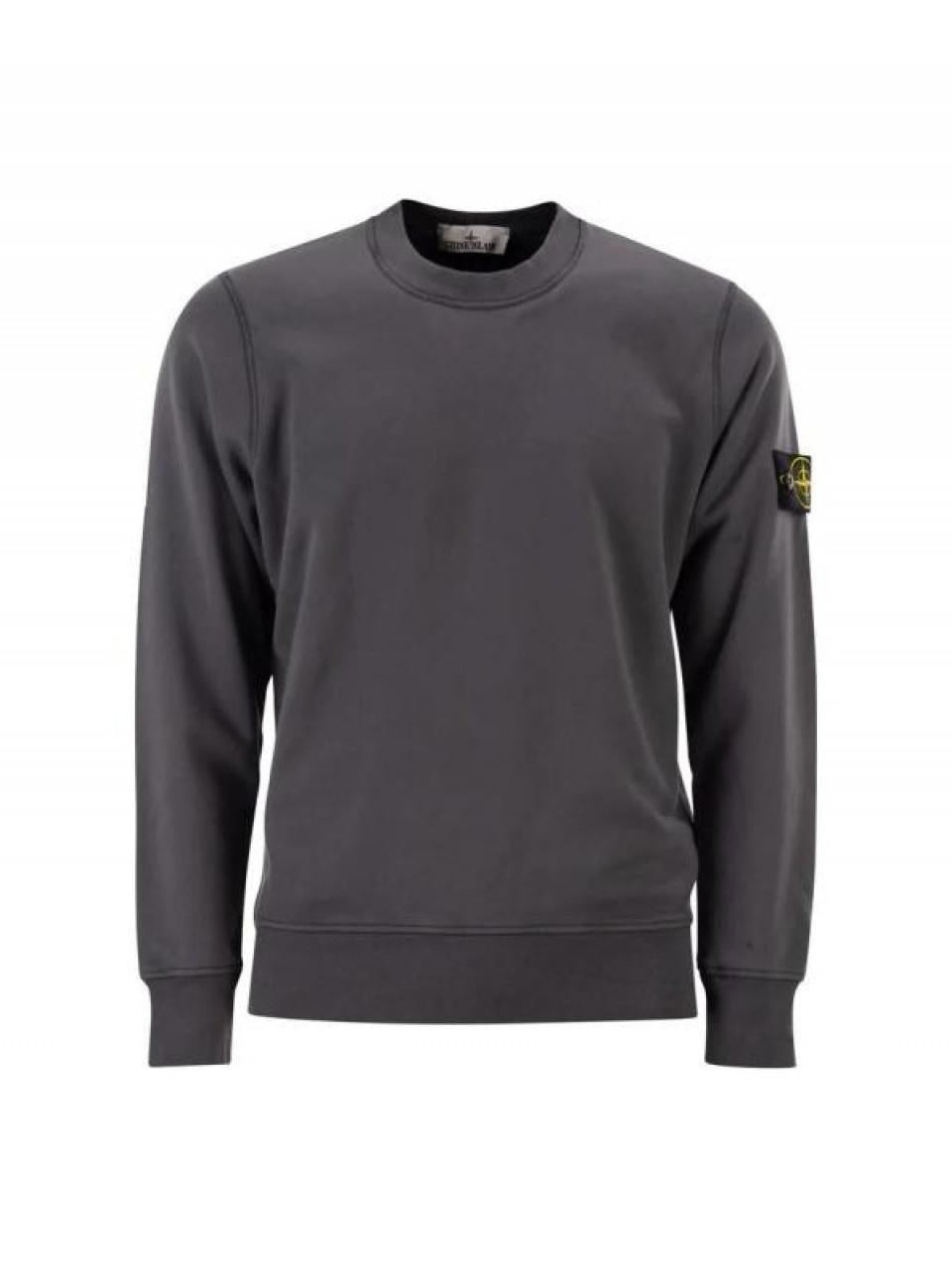 STONE ISLAND Cotton Fleece Regular Fit Crewneck Sweatshirt Khaki