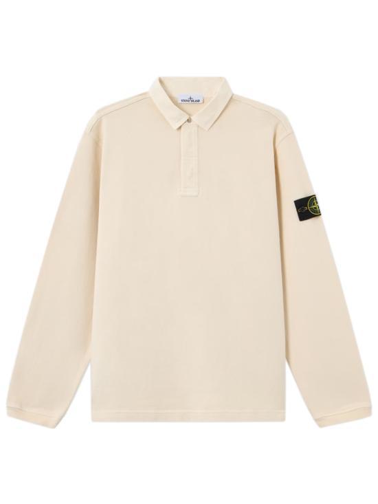 STONE ISLAND Ivory Cotton Polo Shirt for Men L2S156100001 S0406 V0093