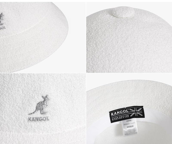 KANGOL White Unisex Bucket Hat KANGOL 0397BC WHITE